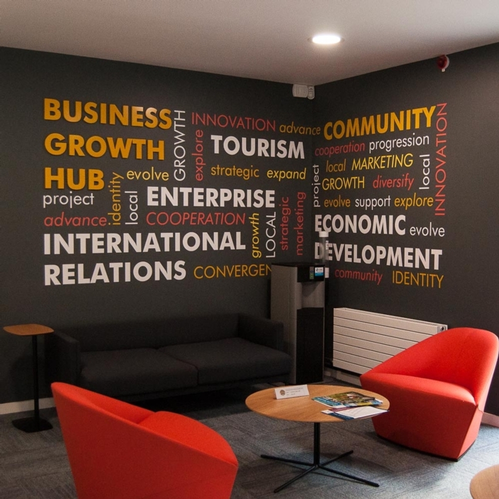 Office Wall Graphics for Branding, Creative Office Wall Ideas - PD Signs